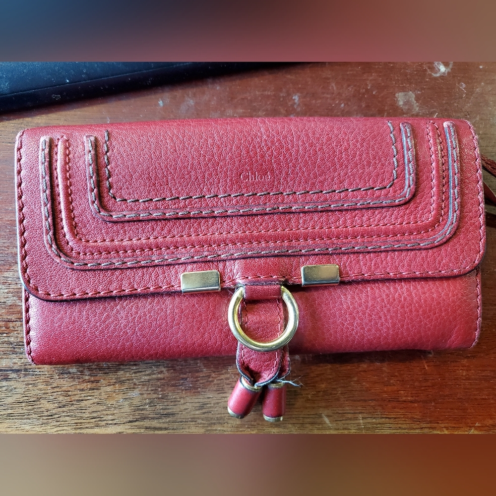 Chloe dark red wallet
